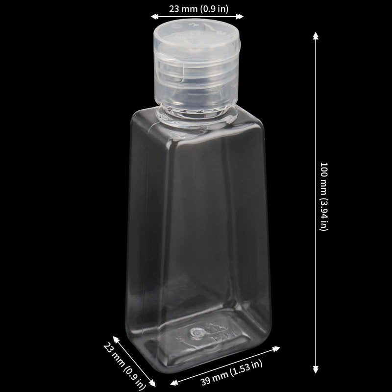 JAPCHET 80 PCS 2 oz Plastic Empty Bottles with Flip Cap, Refillable Travel Size Bottles Small Portable Flip Cap Containers for Lotion, Essential Oils, Shampoo and Toiletries