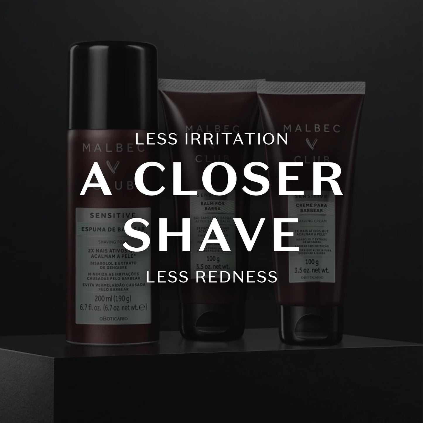 Malbec Club Sensitive Shaving Cream for Men, Premium Lightweight, Non-Foaming or irritating, Hydrates Dry Skin, Razor-Friendly Formula, 3.5 Ounce