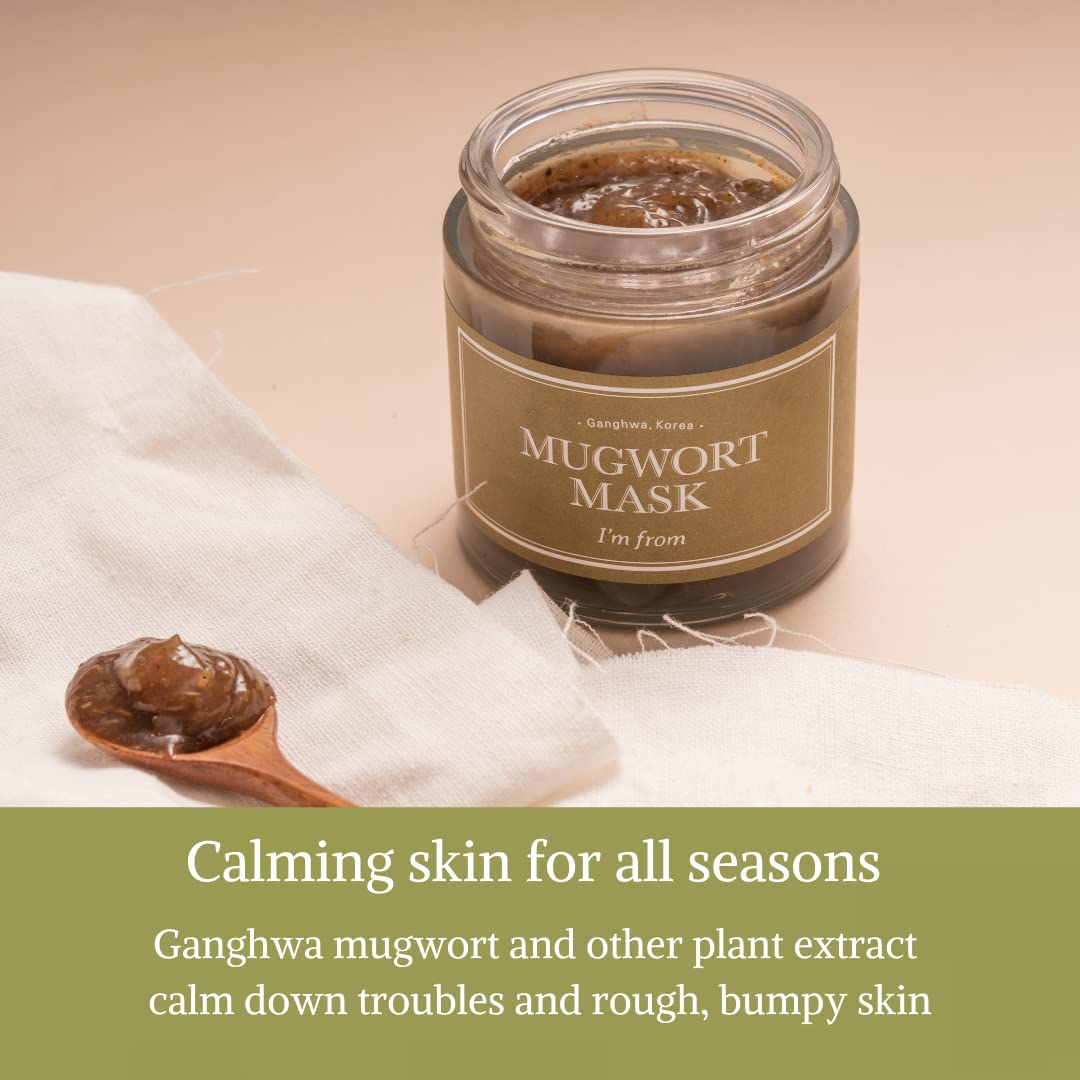 I'm from Mugwort Essence 5.4 fl oz + Mugwort mask 1.01 fl oz, Korean artemisia, help calm redness, irriration for oily skin