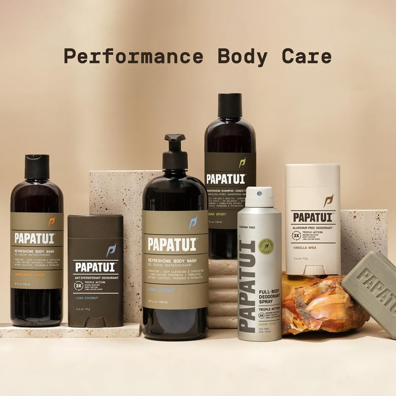 PAPATUI by Dwayne Johnson Refreshing Exfoliating Body Wash for Men | Hydrating & Made with Coconut Oil | Vanilla Shea | 18 oz