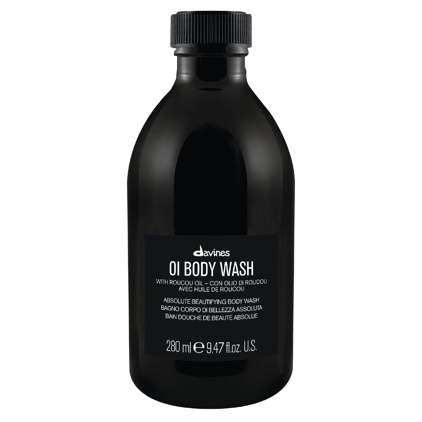 Davines OI Body Wash, Gently Cleansing Moisturizing Body Wash for All Skin Types - Hydrates & Softens Skin with Antioxidant Roucou Oil - Rich Creamy Foam with Signature OI Scent, 9.47 Fl Oz