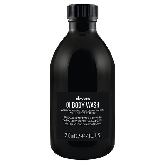 Davines OI Body Wash, Gently Cleansing Moisturizing Body Wash for All Skin Types - Hydrates & Softens Skin with Antioxidant Roucou Oil - Rich Creamy Foam with Signature OI Scent, 9.47 Fl Oz