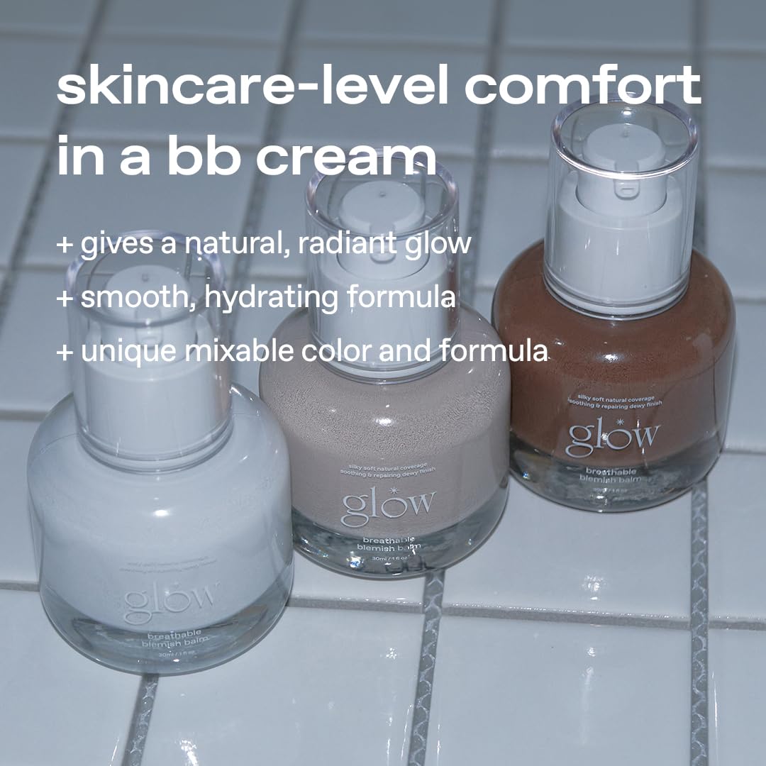 glow breathable blemish balm | skincare-like finish with green tea leaf water infusion | healthy radiant non-comedogenic | 1 fl oz