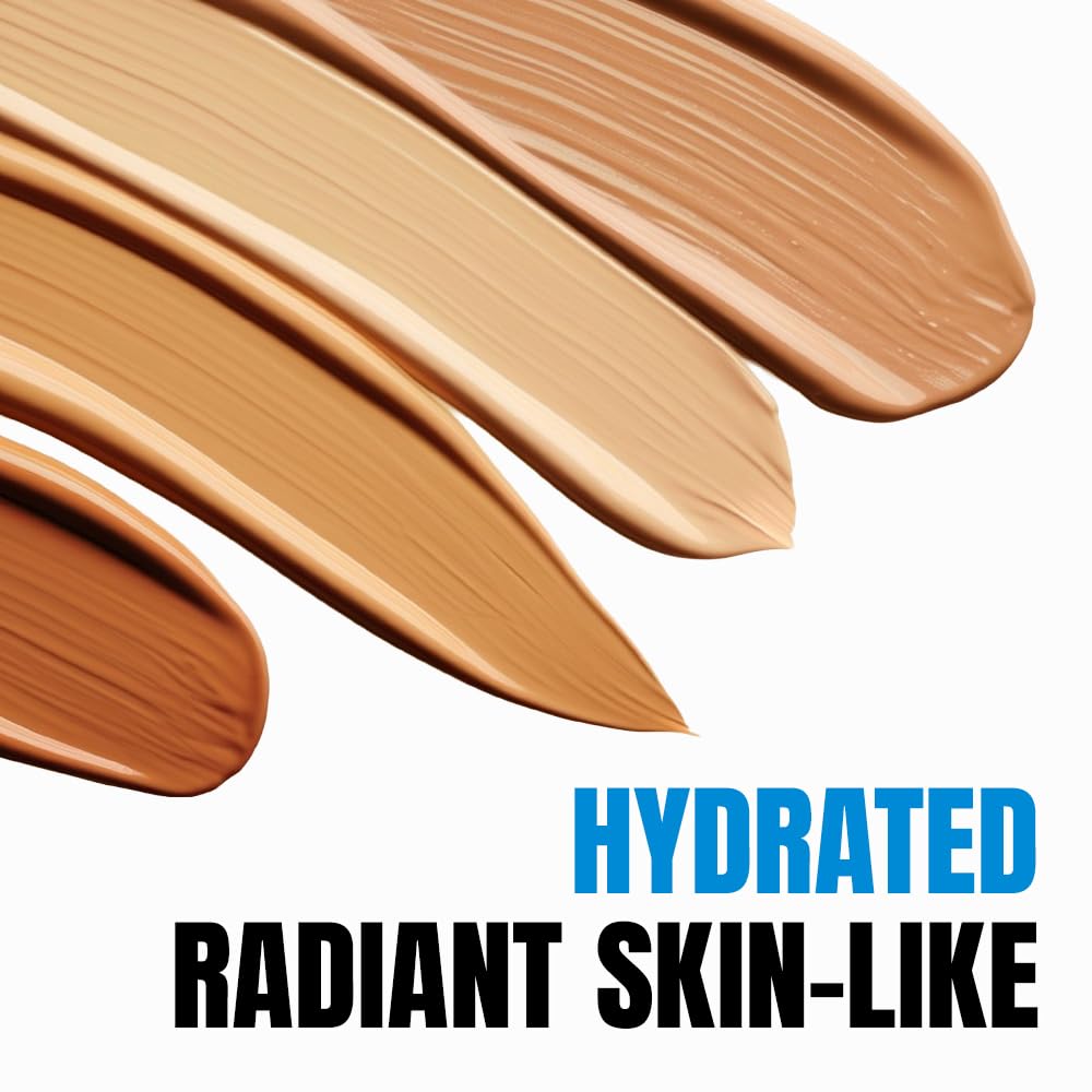 TFIT Hydrating Serum Foundation for Dry Skin – Lightweight, Moisturizing Coverage with Natural Glow & Pore‑Blurring Finish. (C01 Porcelain, 1.05 Oz.)