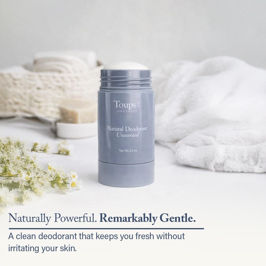 Toups & Co Natural Lavender Deodorant | Aluminum & Baking Soda Free | Grass-Fed Tallow Formula | Long-Lasting Odor Protection | Gentle for Sensitive Skin | Clean, Non-Toxic Deodorant