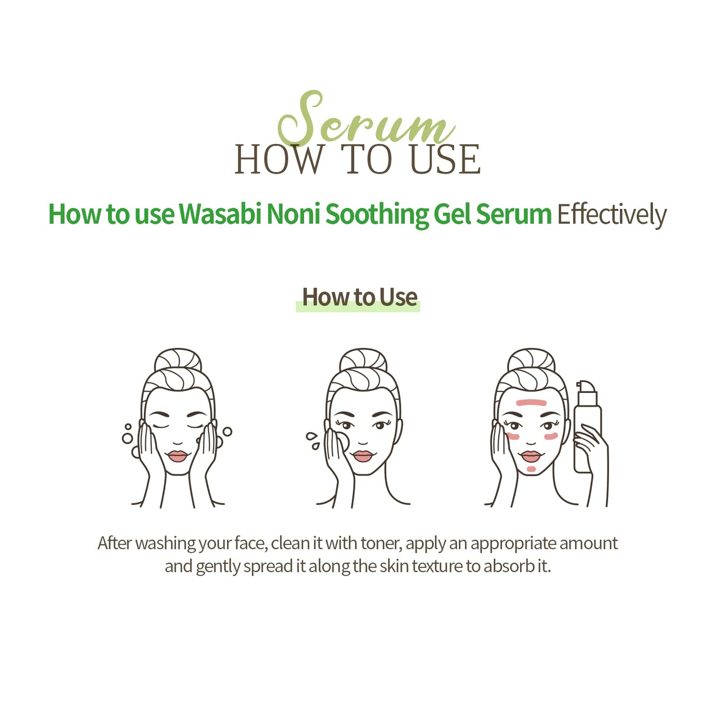 miss dragon Wasabi Noni Soothing Gel Serum (5.07 fl.oz.) – Calming Gel Moisturizer for Sensitive & Acne-Prone Skin, Vegan Korean Skincare, pH 5.5, Hyaluronic Acid