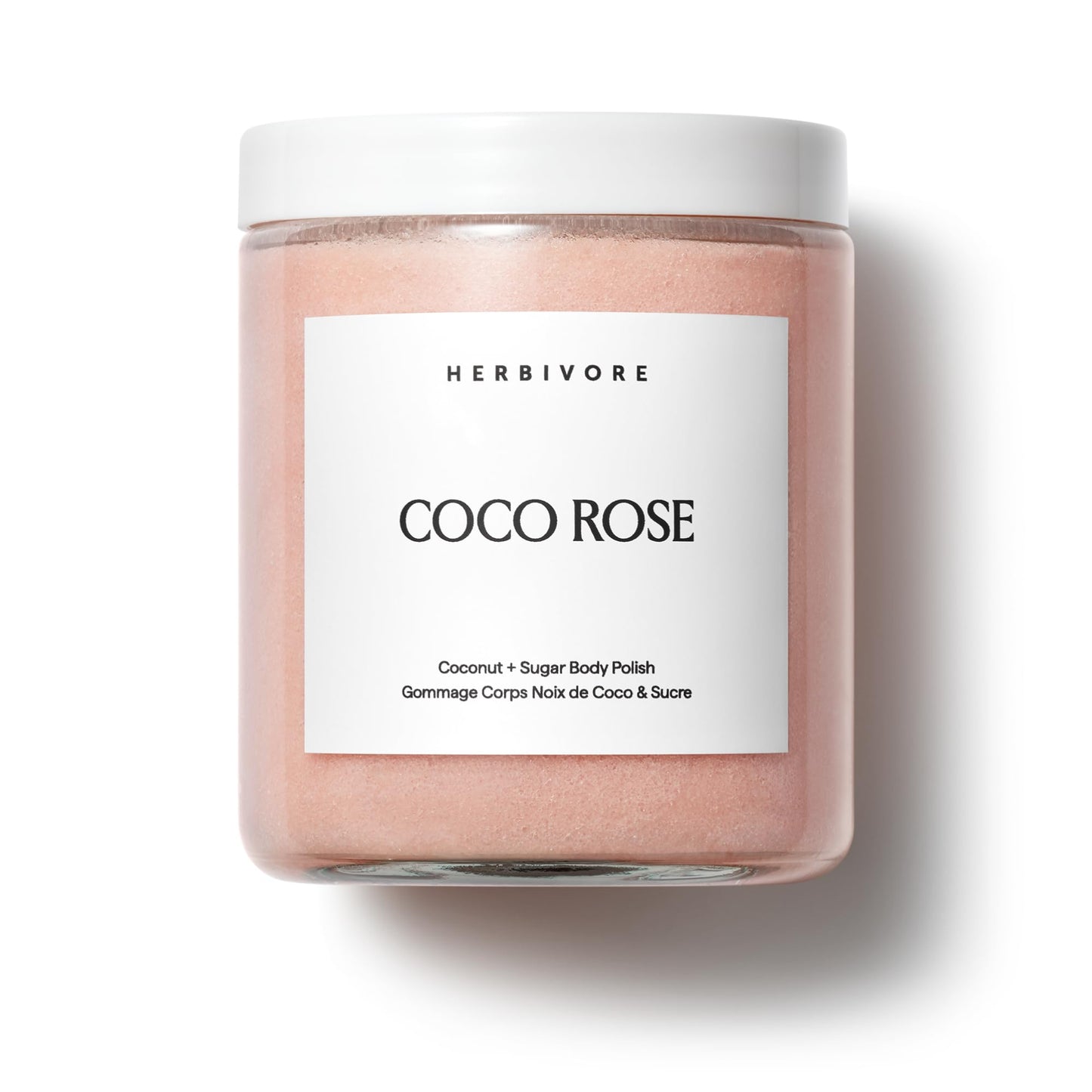HERBIVORE Coco Rose Coconut Oil Body Polish | Exfoliating Body Scrub with Shea Butter | Smooths & Softens Skin, Plant-Based, Vegan, for All Skin Types, 237 mL / 8 oz