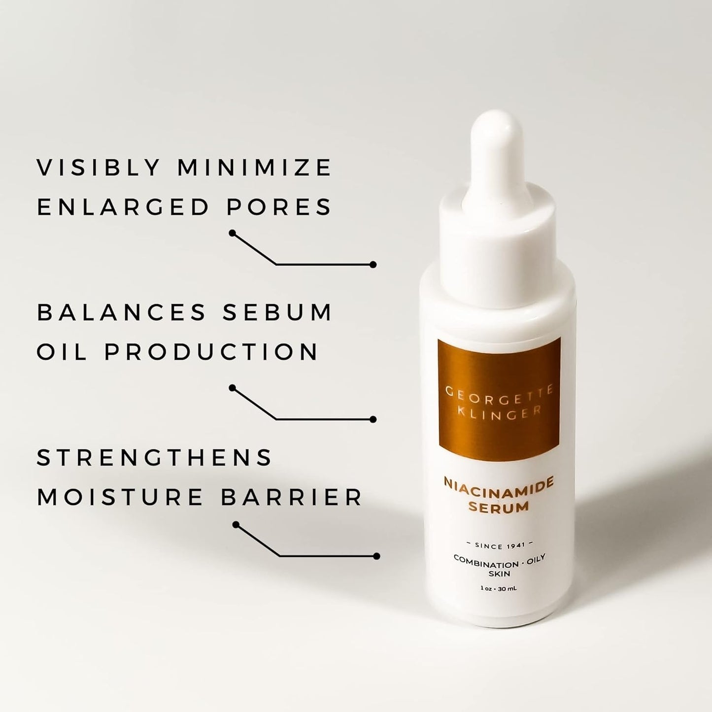 Niacinamide Serum - Minimize Pores & Balance Sebum | Hydrating Formula with Salicylic & Hyaluronic Acid - 1 oz