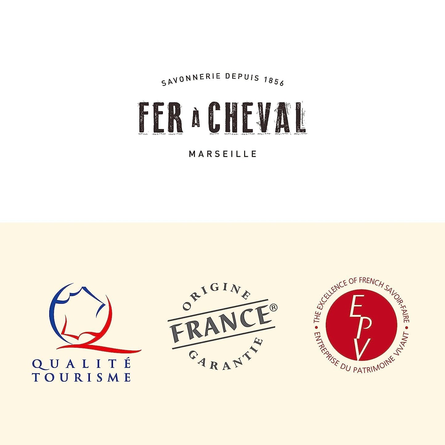 Fer à Cheval Olive Oil Soap Cube - Traditional French Artisan Soap, Palm Oil Free | 300g/10.58oz (2 Pack)