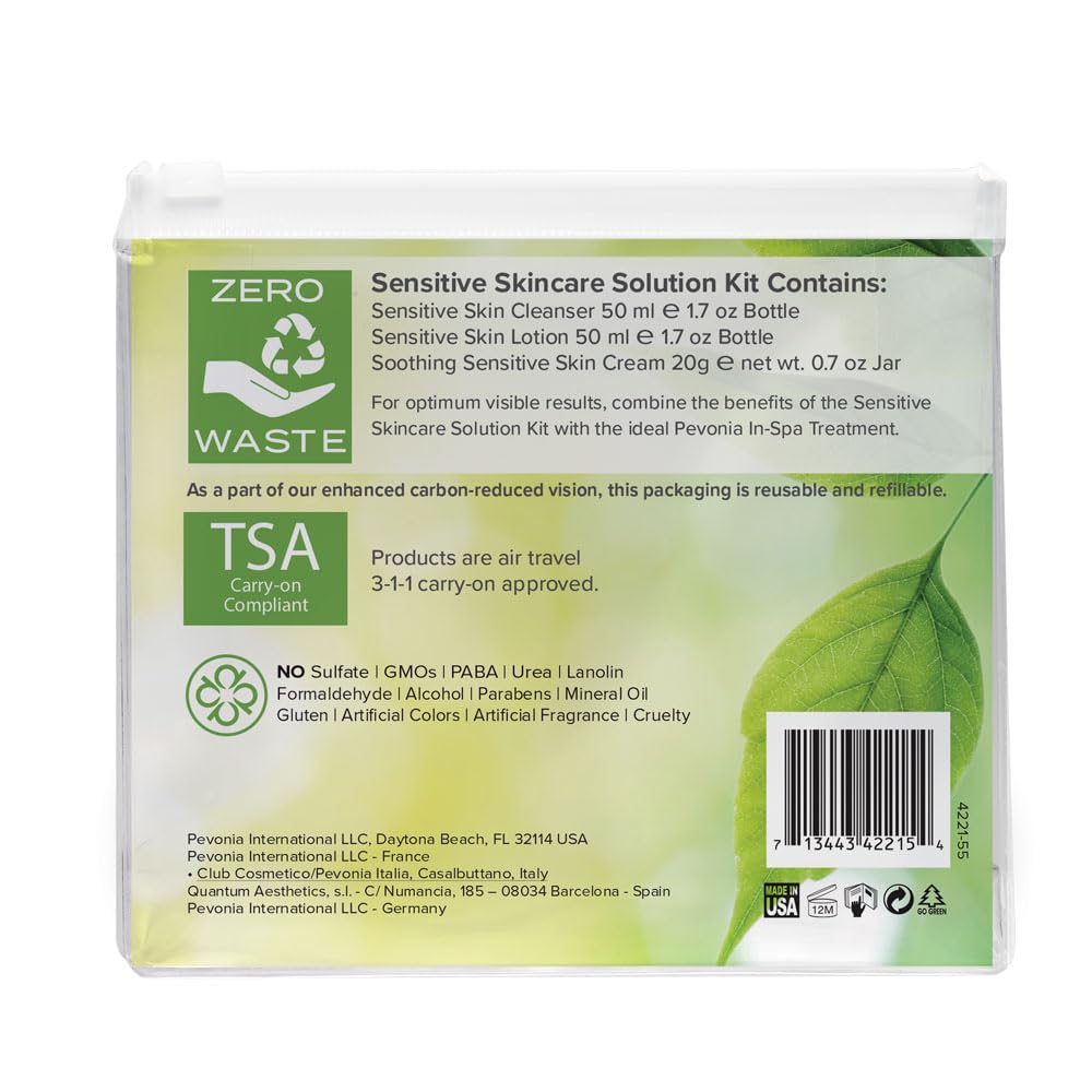 Pevonia Sensitive Skincare Solution Kit - 3-Piece Set for Gentle Care