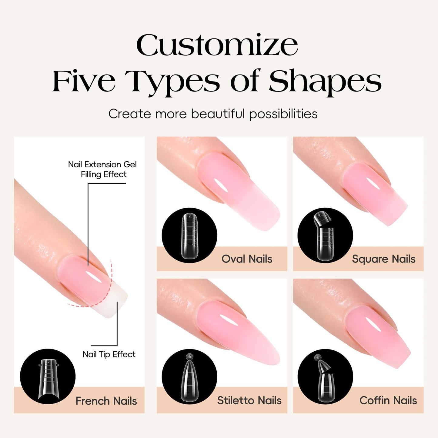 COSCELIA 22PC Poly Nail Gel Kit Starter Kit, 15 Colors 16ML Poly Nail Extension Gel Colors for Beginners without Lamp Thickening Solutions Top Base Coat at Home Gifts for Women