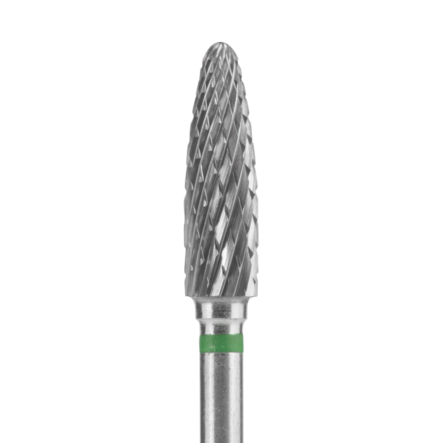 STALEKS PRO Expert Carbide Nail Drill Bit (Corn, Green, 4mm Head / 14mm WP) – Coarse Hardness for Artificial Nail Correction & Gel Polish Removal in Hardware Manicure/Pedicure