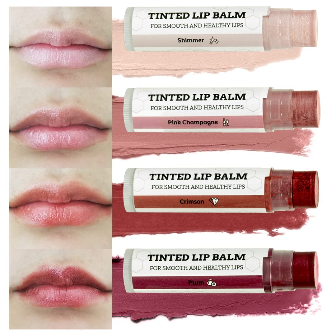 Earth's Daughter Tinted Lip Balm - Moisturizing Beeswax & Coconut Oil | 4 Assorted Colors