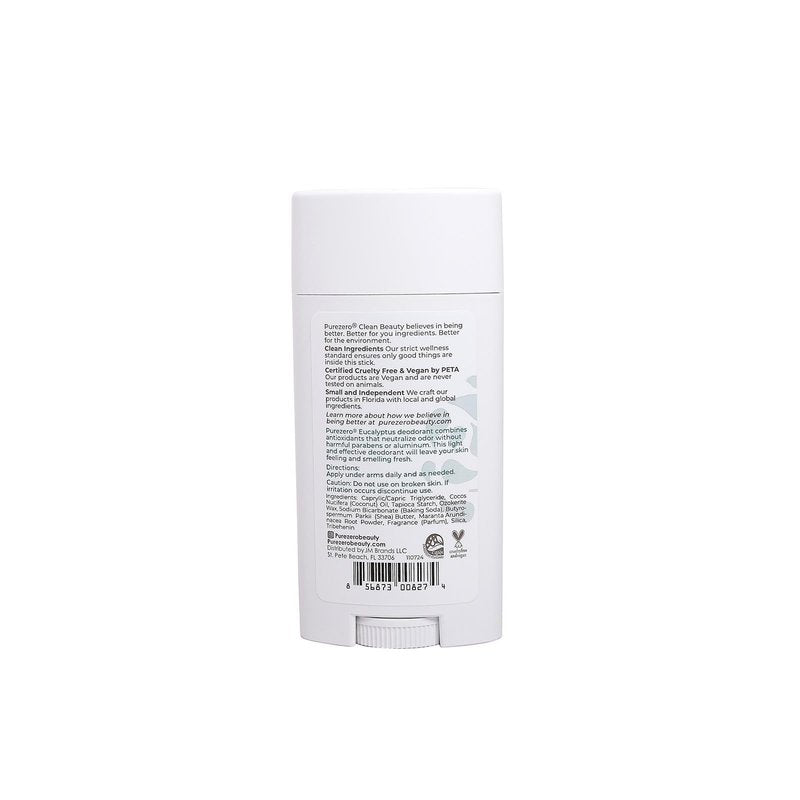 Purezero Deodorant | EUCALYPTUS | Aluminum & Paraben Free with Baking Soda and 24-Hour Odor Protection | For Women & Men | Infused with Shea Butter & Coconut Oil (1 Pack)