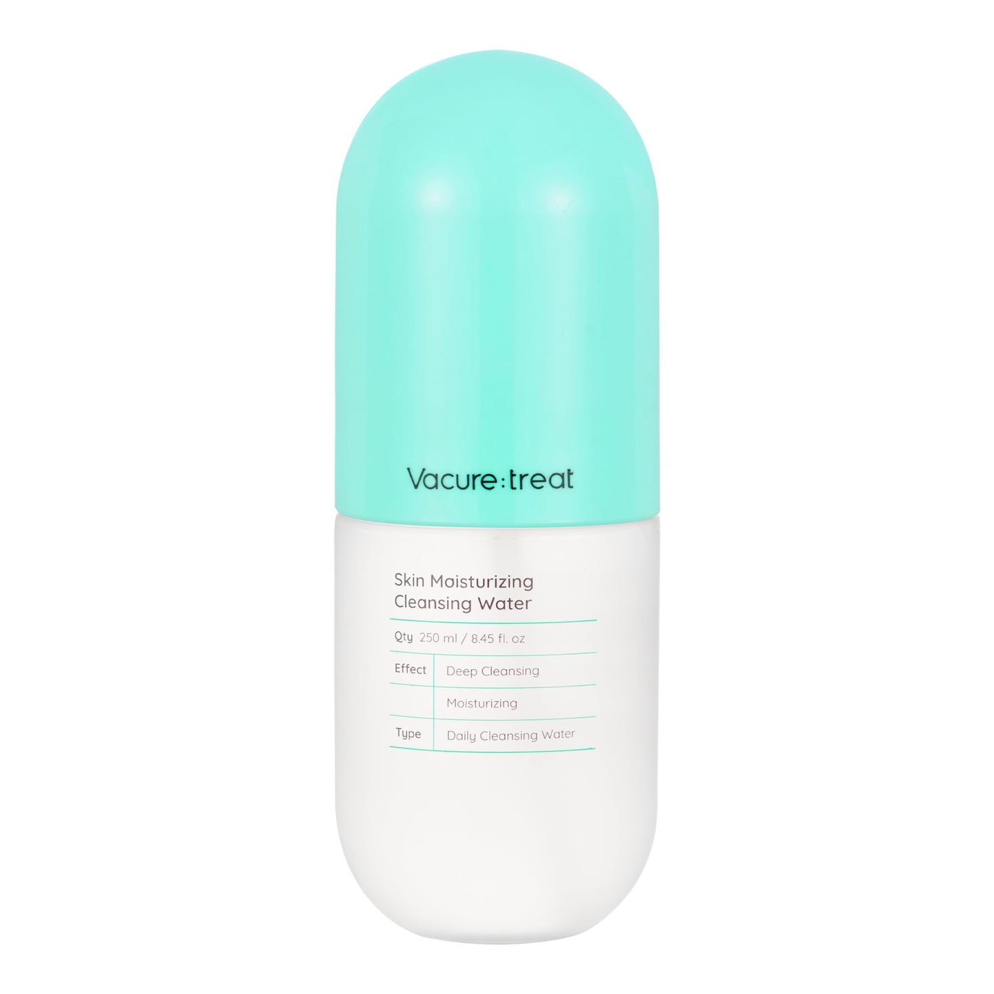 Vacure:treat Micellar Water, Gentle Facial Cleanser & Makeup Remover for Adults, Cleansing & Moisturizing, Suitable for All Skin Type, Natural Ingredients, Postbiotics, Panthenol 8.45 Fl. Oz, 1 Count