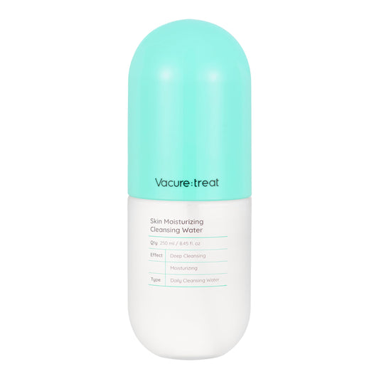 Vacure:treat Micellar Water, Gentle Facial Cleanser & Makeup Remover for Adults, Cleansing & Moisturizing, Suitable for All Skin Type, Natural Ingredients, Postbiotics, Panthenol 8.45 Fl. Oz, 1 Count