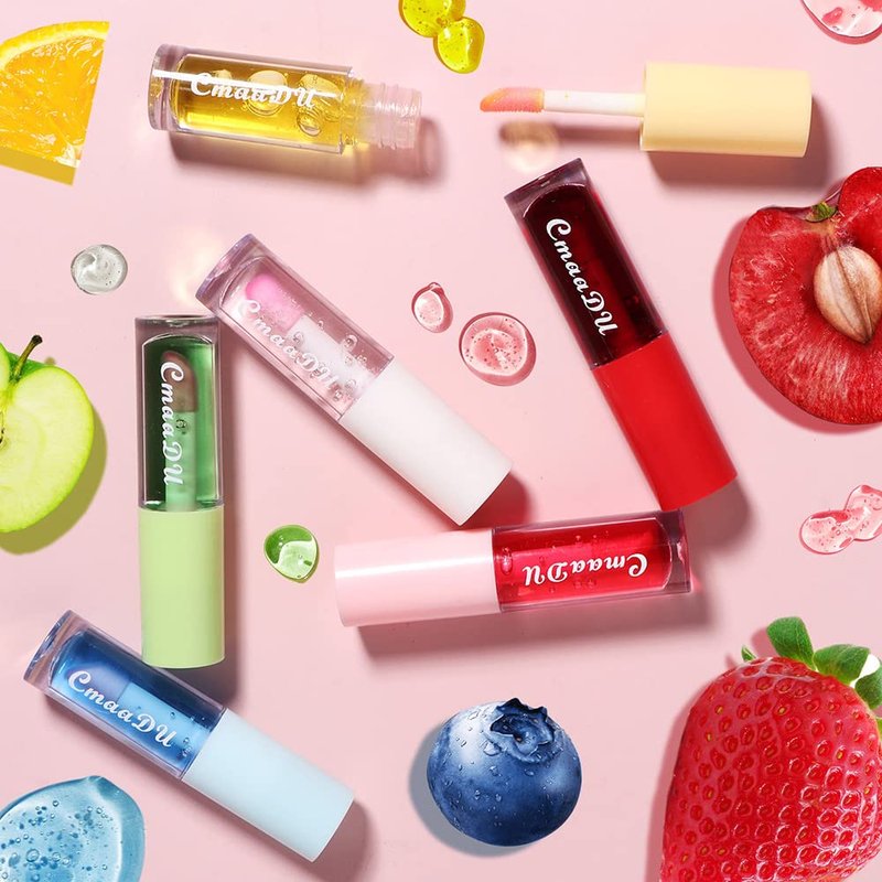 Mysense 6Pcs Lip Gloss Set for Teens, Flavored Color Changing Lip Gloss Pack, Moisturizing Glossy Lipgloss Set for Girls Kids Women