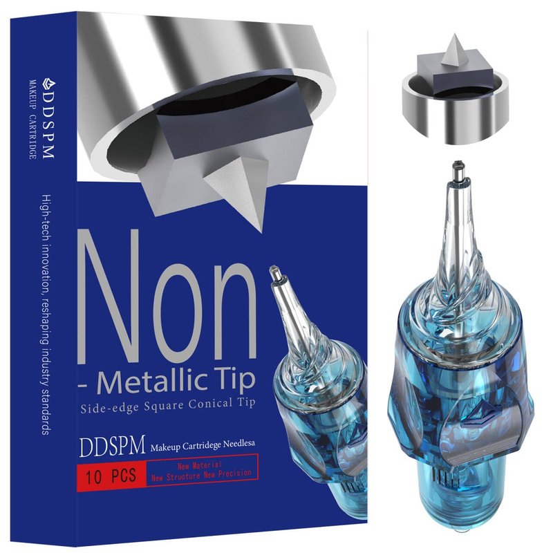 Permanent Makeup Needle Cartridge Side Square Tapered Tip PMU Needles microblading needles for Hairstroke Nanobrows Powder Brows Scalpmicropigmentation from Tattoo to SPM for PMUartist Beginners