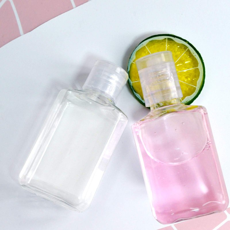 Vankcp 50 Pieces Empty Bottles with Flip Cap, 2 oz Portable Travel Bottle Refillable Cosmetic Bottle Clear Reusable Travel Bottles for Liquid, Lotions, Creams, Shampoo and Toiletries (60 ml)
