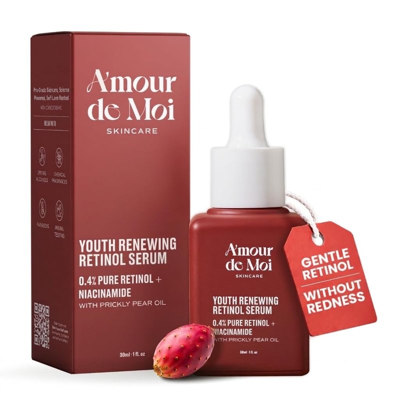 ADM Anti Aging Pure Retinol Serum For Face with Niacinamide - Resurfacing, softer, smoother-looking skin - Moisturizing Facial Skincare for Sensitive Skin - 1oz