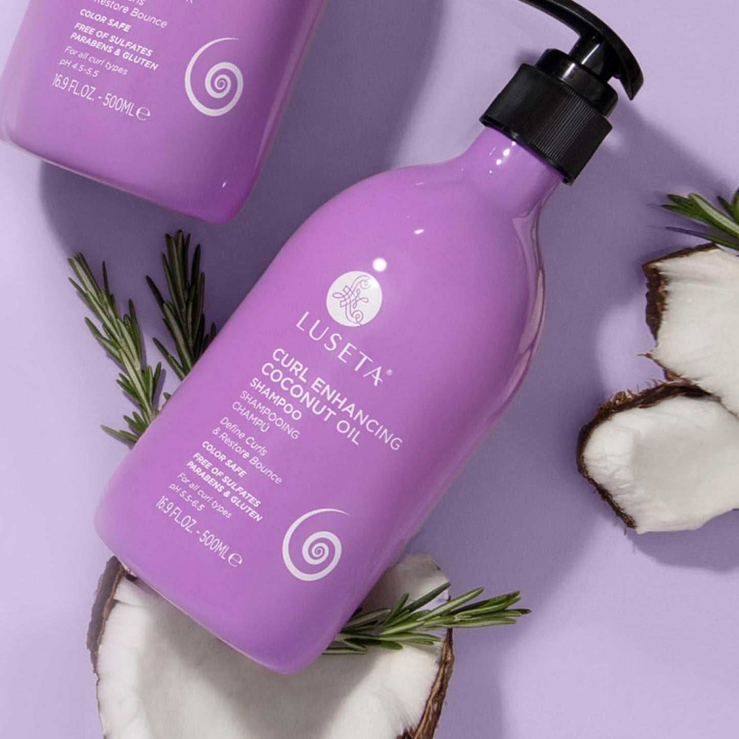 LUSETA Curl Enhancing Shampoo for Curly Hair, Restore Bounce 16.9oz