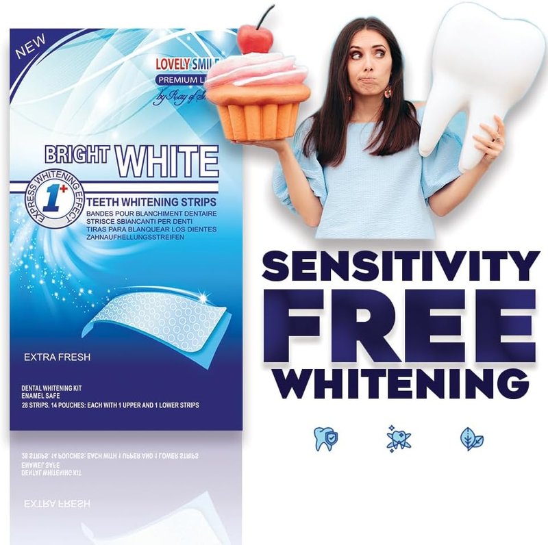 Teeth Whitening Strips - 50 Premium Enamel-Safe Strips for 25 Applications | Fast Results in 1 Hour