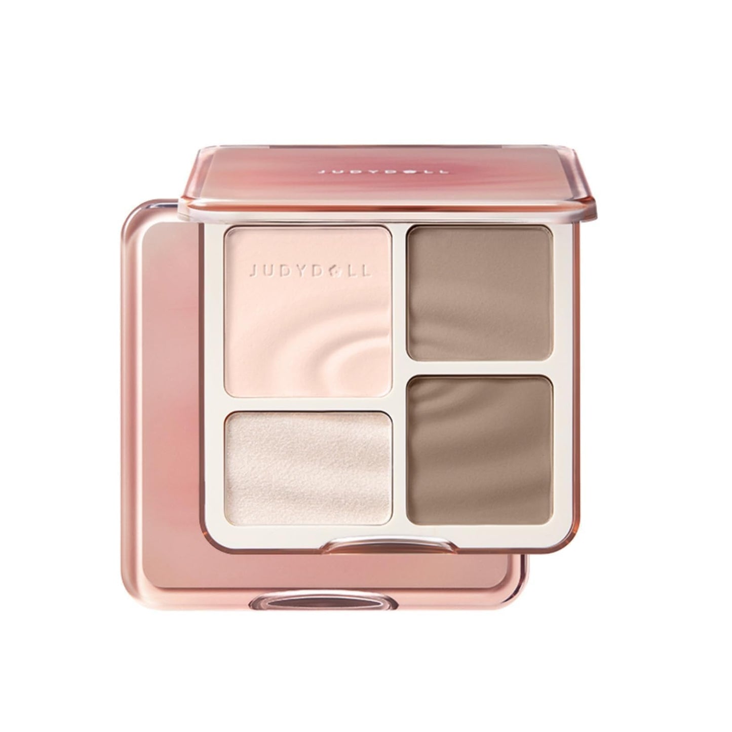 JUDYDOLL Highlight & Contour Palette, All-in-One Matte Highlighter Contour Compact, Blendable Face Makeup for Beginners