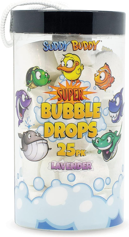 Suddy Buddy® Super Bubble Drop Refills | Fun & Easy Bath Bubbler for Kids Bubble Bath Toys 3+ | Non-Toxic, Hypoallergenic | 25 Count, Long-Lasting Fun