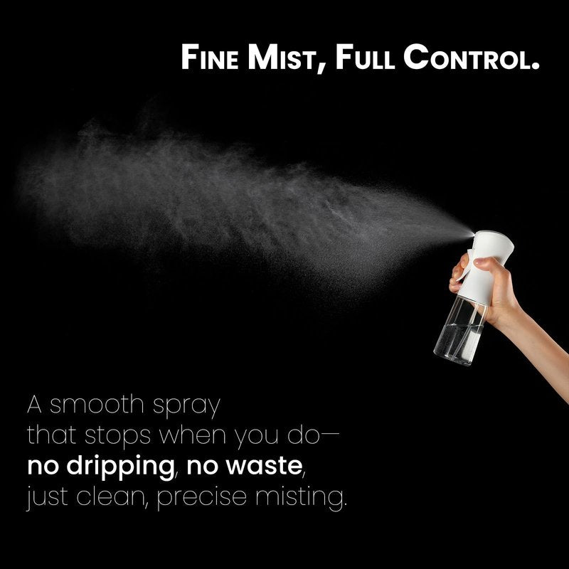 Mistifi Continuous Ultra Fine Mist Spray Bottle (200ml 1Pcs, Transparent bottle)