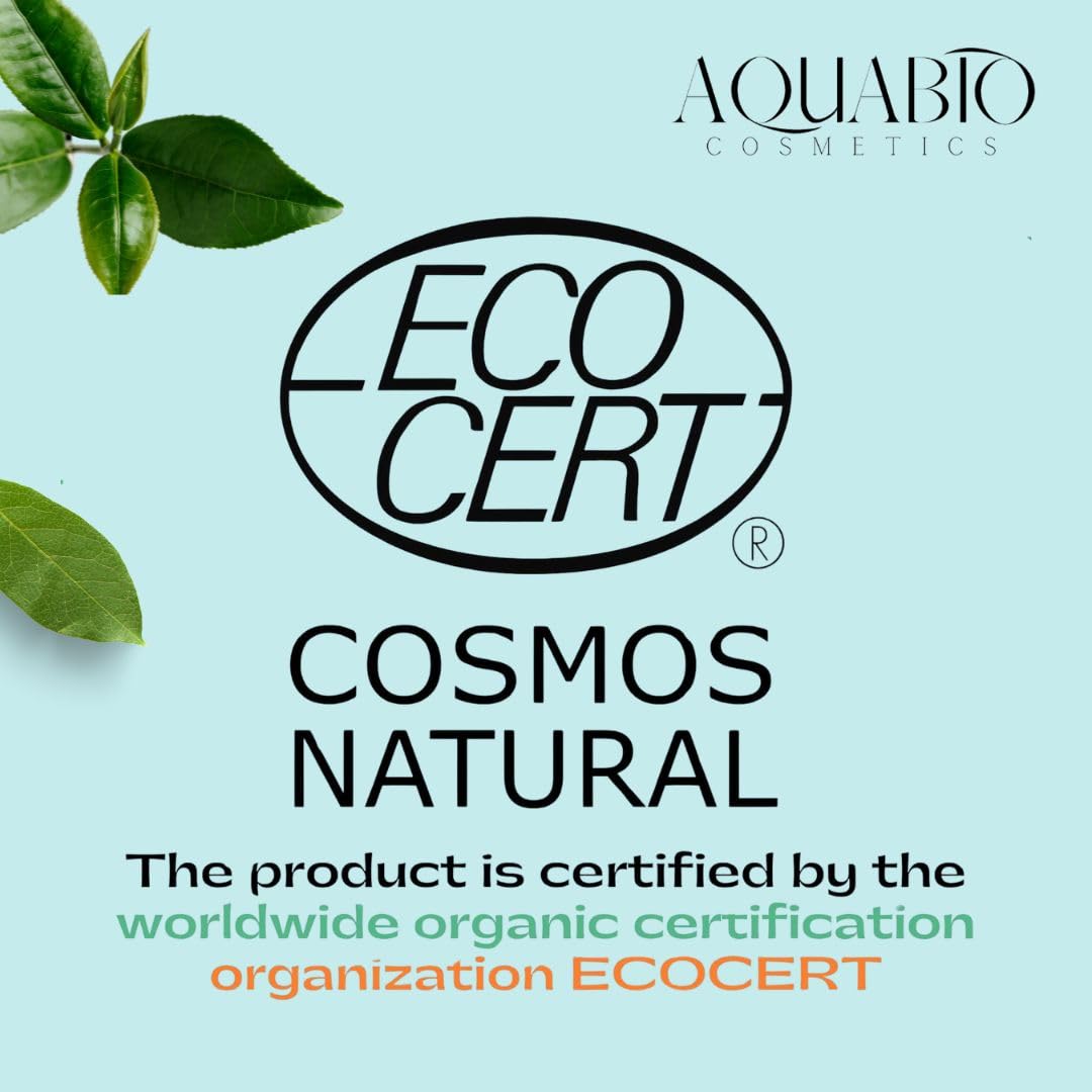 AquaBio Face Cleansing Foam Wash Natural, Clean & Gentle Hydrating Detox for All Skin Types, Vegan & Cruelty-Free with Fruit & Botanical Extracts, Peptide Enriched, Non-Toxic, Paraben-Free, Unisex