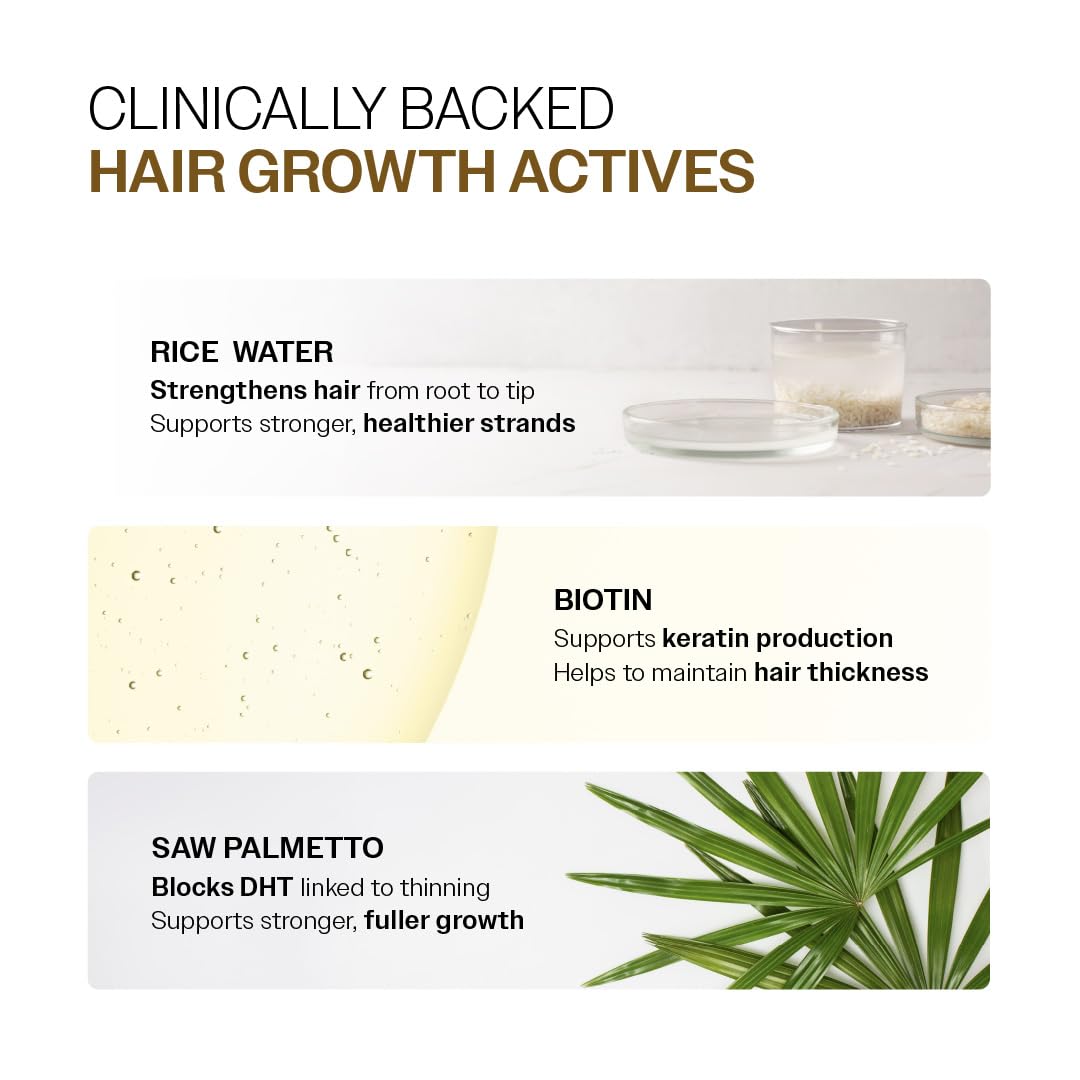Bare Anatomy Advanced Hair Growth Serum Roll-On| 3% Redensyl + 4% Anagain + 2% Baicapil + 5% Rosemary, Rice Water, Biotin & Saw Palmetto| Reduces Hair Fall, Supports Hair Growth for Men & Women | 25ml