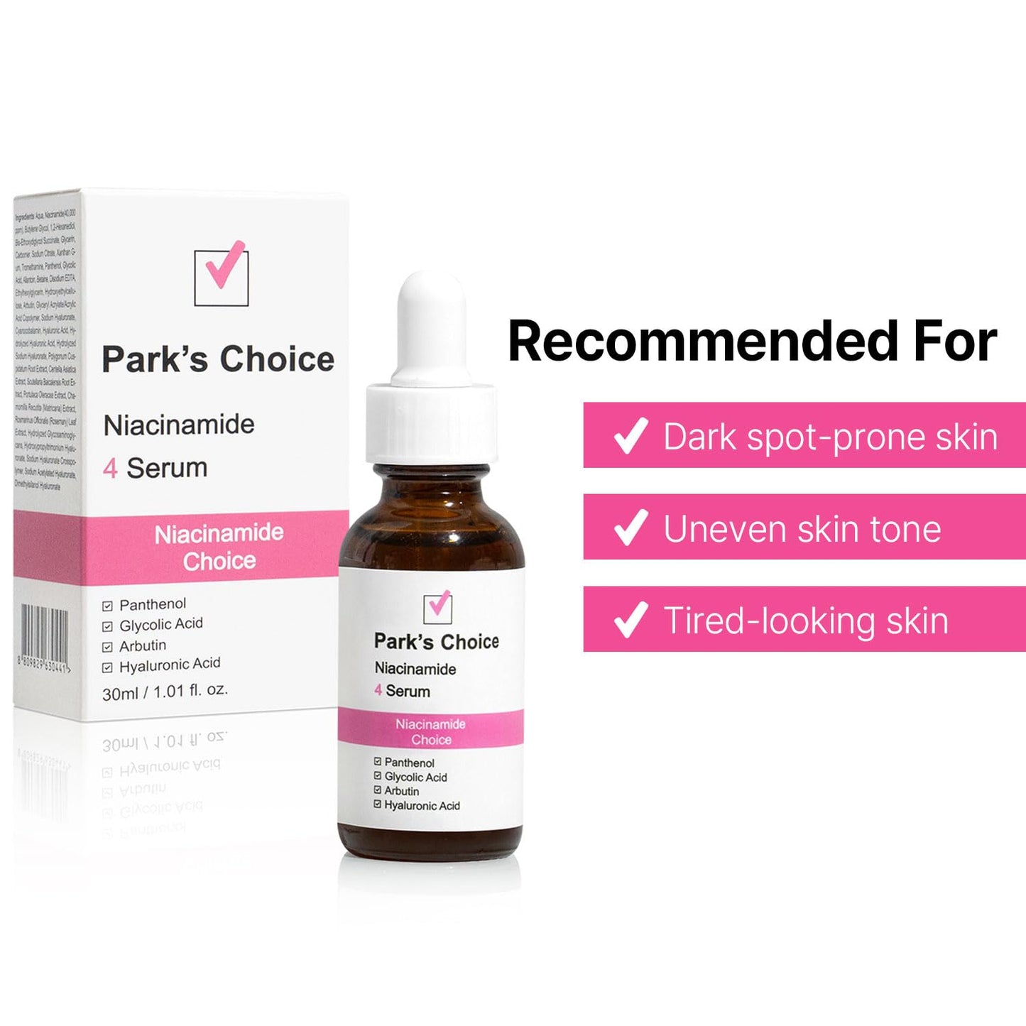 Niacinamide 4% Serum for Oily Skin | Pore Minimizing Serum & Oil Control Serum | Vitamin B12 Facial Serum for Dark Spots & Even Skin Tone | Korean Skincare | Park’s Choice