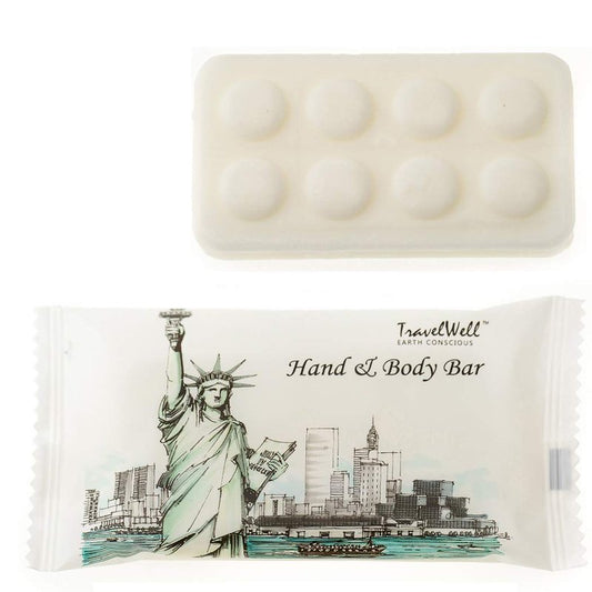 Travelwell Rectangular Bar Soap - Individually Wrapped Hotel-Style Bars - Compact Travel Soap for Toiletry Kits - Bulk Toiletries for Hotels & Care Kits - Pack of One Hundred, 0.5 lb