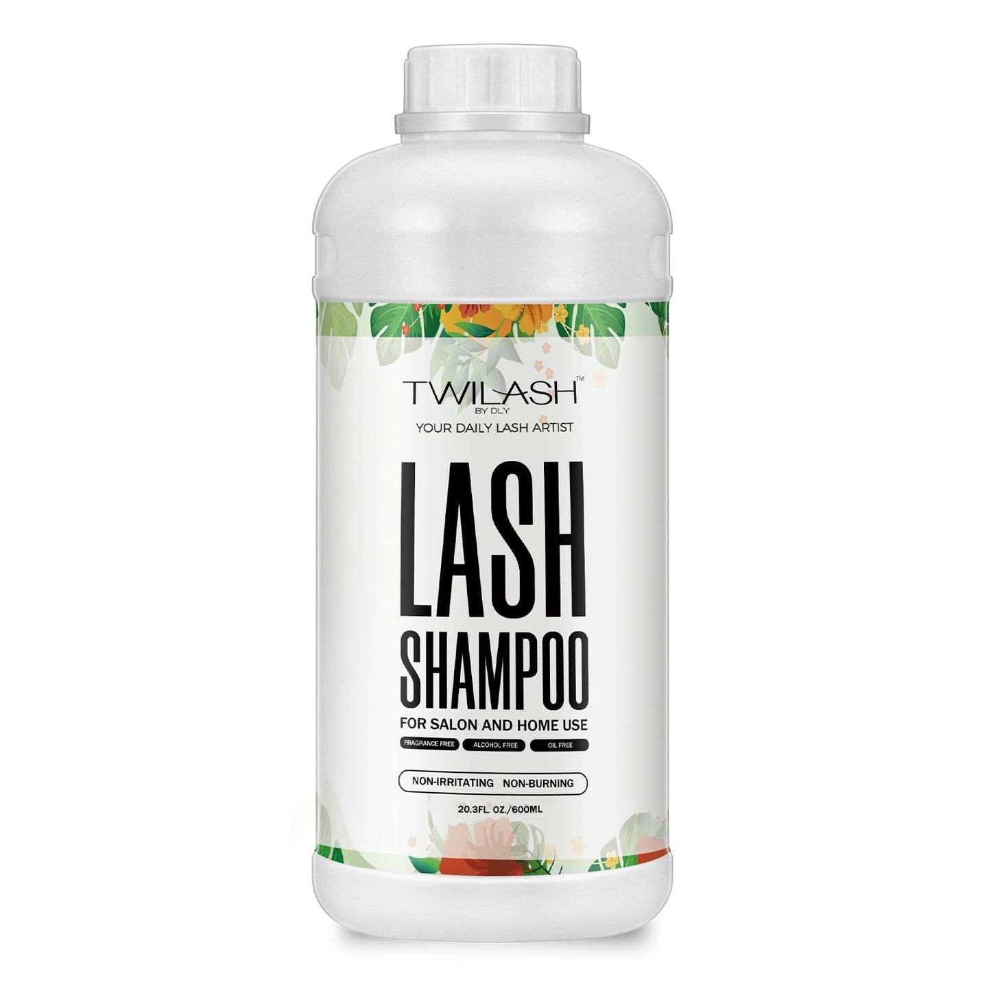 TWILASH BY DLY Lash Shampoo Bulk, Eyelash Cleanser for Extensions 600ml - Eyelid Foaming Cleanser for Professional Salon and Home Use