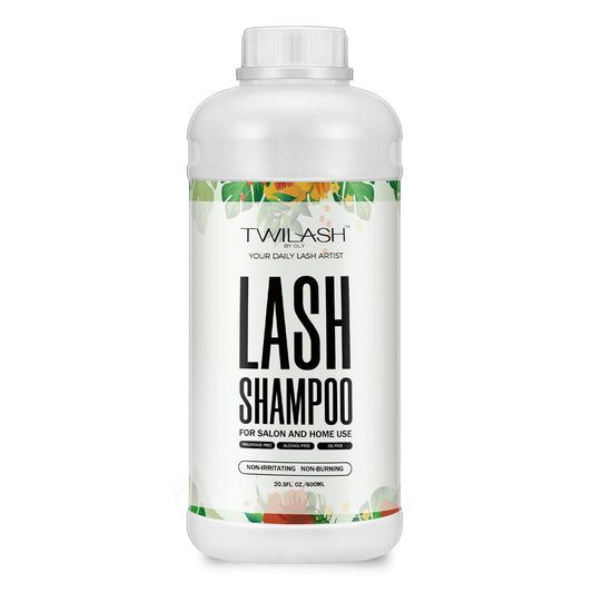 TWILASH BY DLY Lash Shampoo Bulk, Eyelash Cleanser for Extensions 600ml - Eyelid Foaming Cleanser for Professional Salon and Home Use