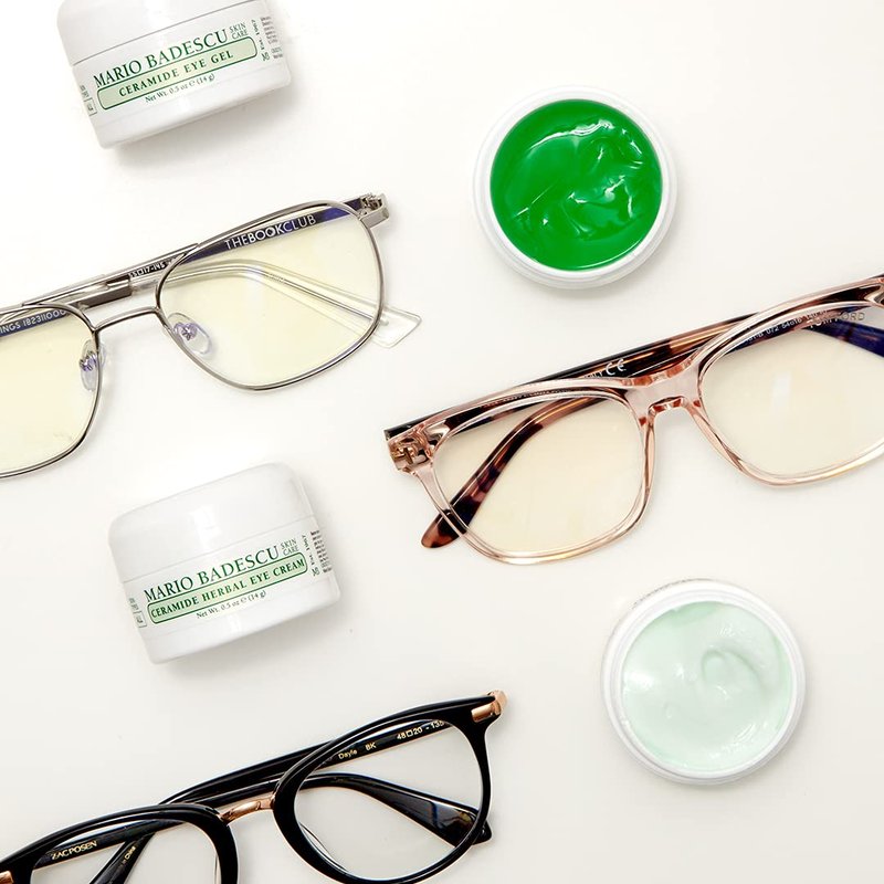 Mario Badescu Ceramide Eye Gel - Oil-Free Formula for All Skin Types | Tightens & Smoothes, 0.5 Ounce