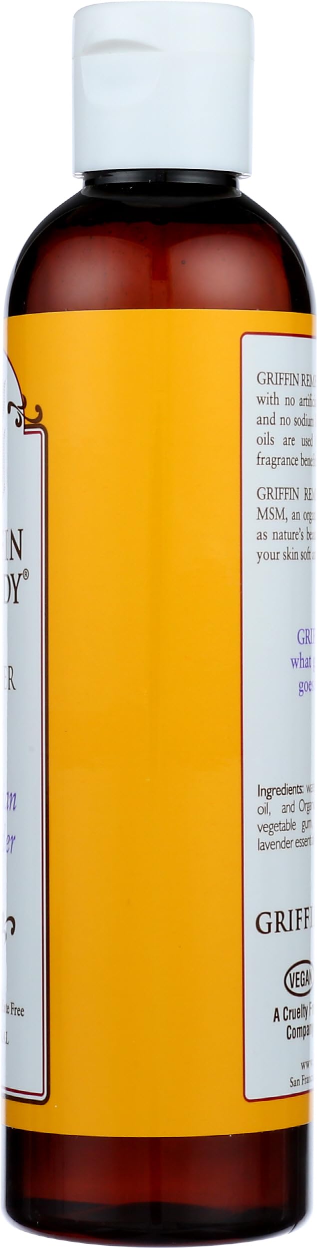 Griffin Remedy Shower Gel - All-Natural Calming Lavender Essential Oils and Organic MSM, Aromatherapy, Paraben Free, Sulfate Free 8 fl oz, 1 count