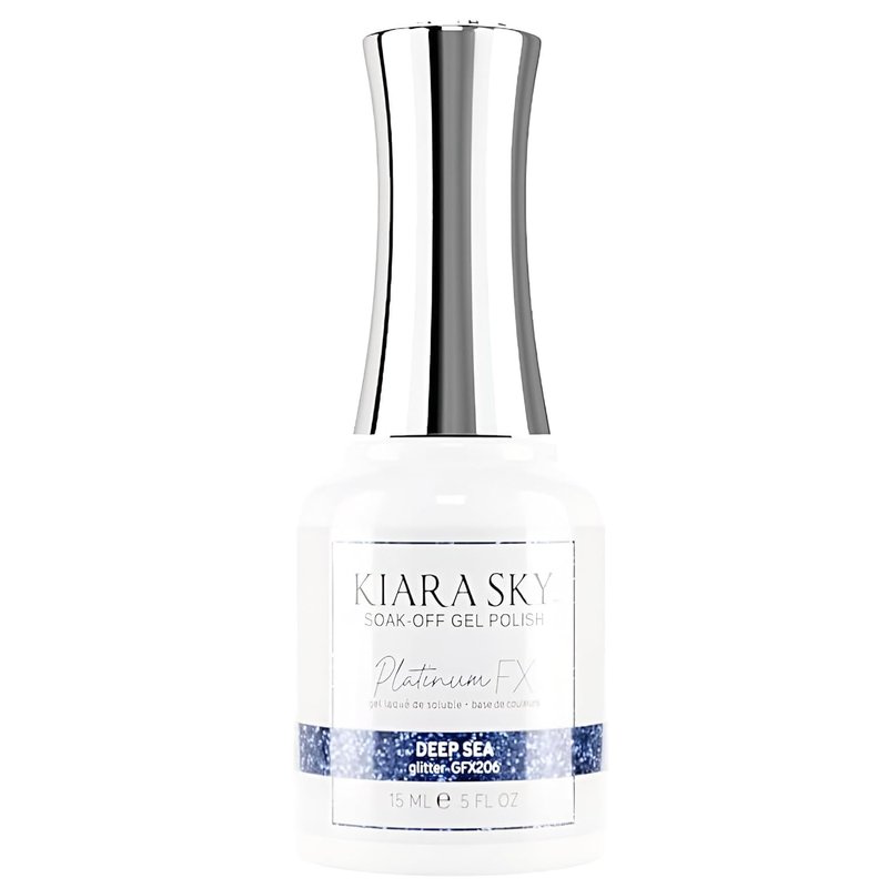 KIARA SKY LED UV Soak Off Gel - Deep Sea One Coat Foil Glitter for Stunning Nails