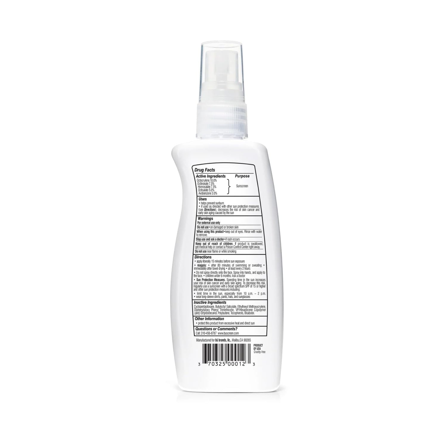 SPF 50 Sunscreen Spray - Fragrance-Free, Non-Greasy & Water-Resistant for Sensitive Skin | 3.3 oz