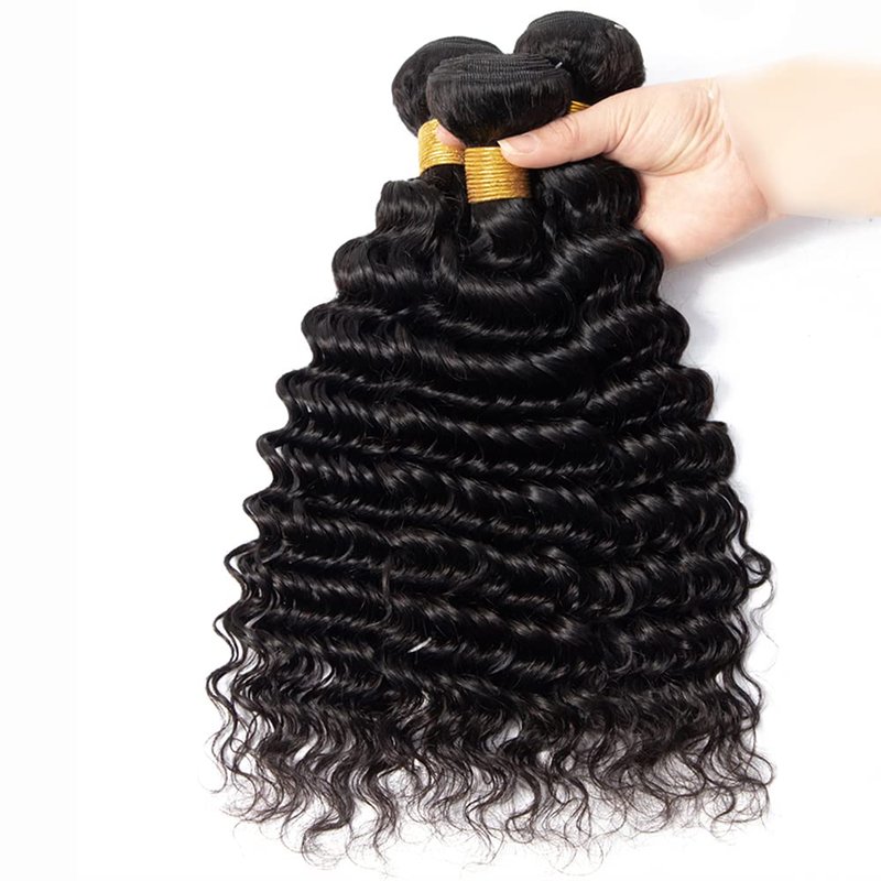 12 14 16 Inch Water Wave Bundles Human Hair 3 Bundles Brazilian Remy Hair 50 Grams/Bundle 10A Grade Unprocessed Virgin Hairs Water Wave Bundle Weaves Extensions for Black Women