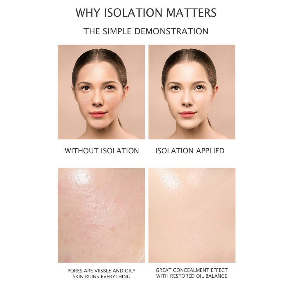 JOMTAM Contour Multi-Color Pink Green Purple Isolation Waterproof Natural Makeup Protection Hydration Oil Balance Moisturizing 40g (Pack of 2)