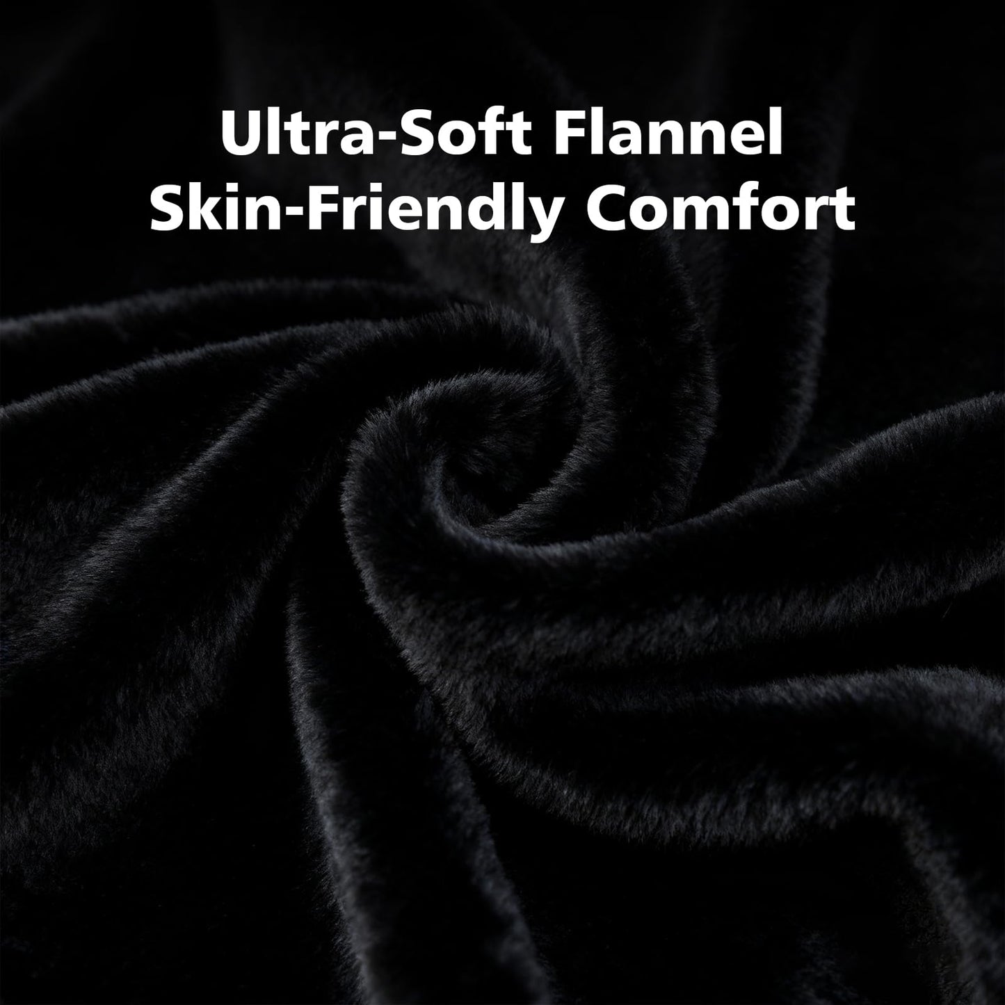 SHINEDOOR Travel Blanket, Black