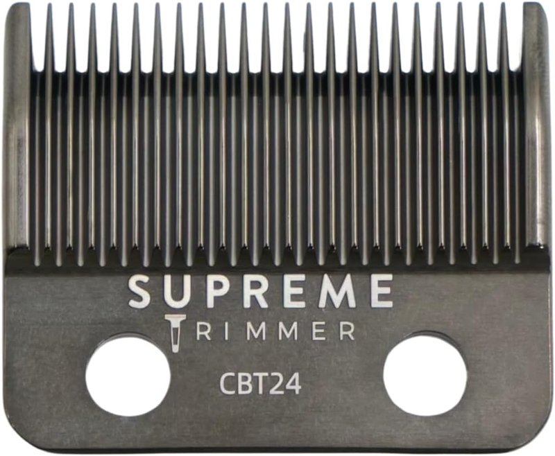 DLC Coated Steel Replacement Blade for Supreme Trimmer CBT24 - Taper Blade for Darkstar72 & Most Hair Clippers | Black