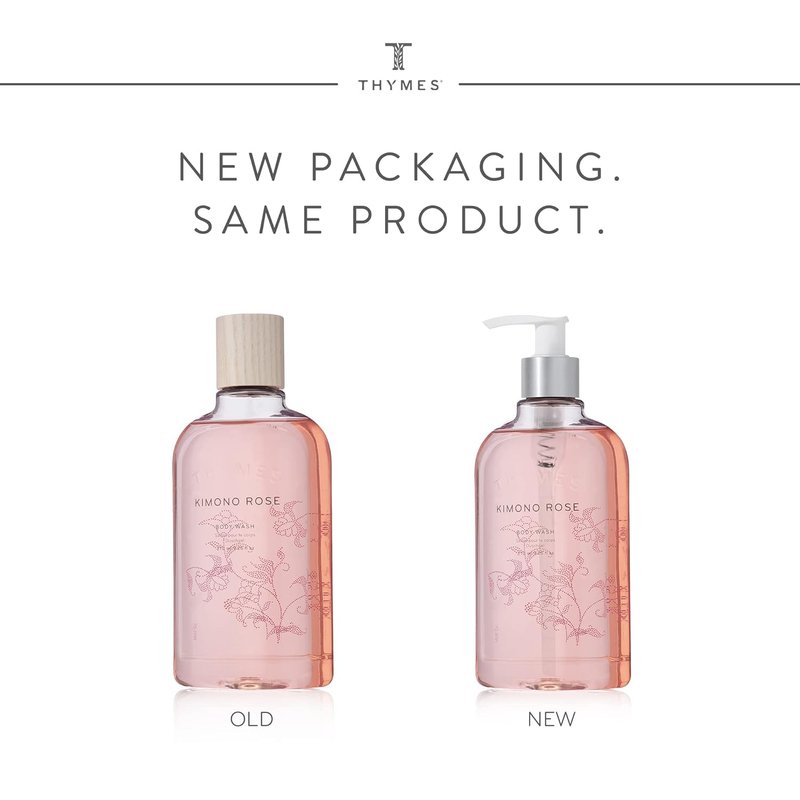 Thymes Body Wash - Kimono Rose Scented Liquid Soap for Bath & Shower | 9.25 fl oz