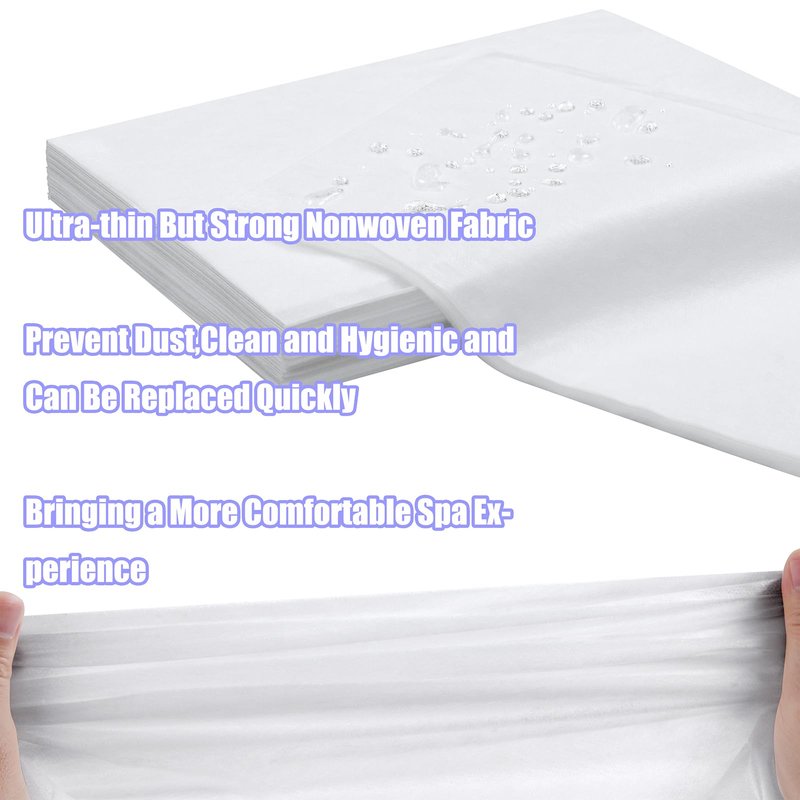 MVSUTA 100 Pieces White Disposable Bed Sheets Non-woven Fabric SPA Table Sheet Bed Cover for Massage Beauty Tattoos,31'' x 71''