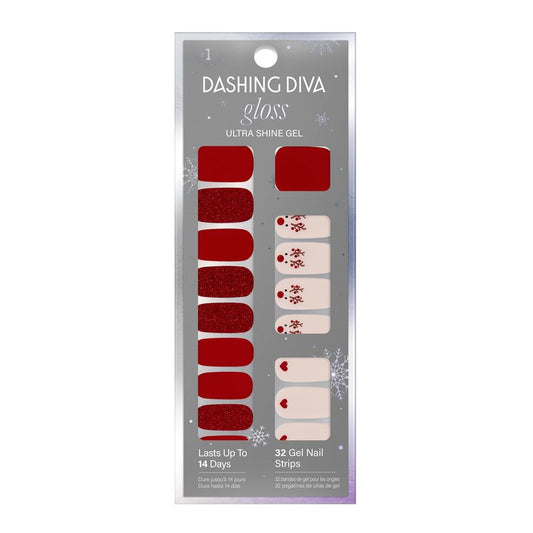 Dashing Diva Gloss Nail Strips - Dad Plaid | UV Free, Chip Resistant, Long Lasting Gel Nail Stickers | Contains 32 Nail Wraps, 1 Prep Pad, 1 Nail File