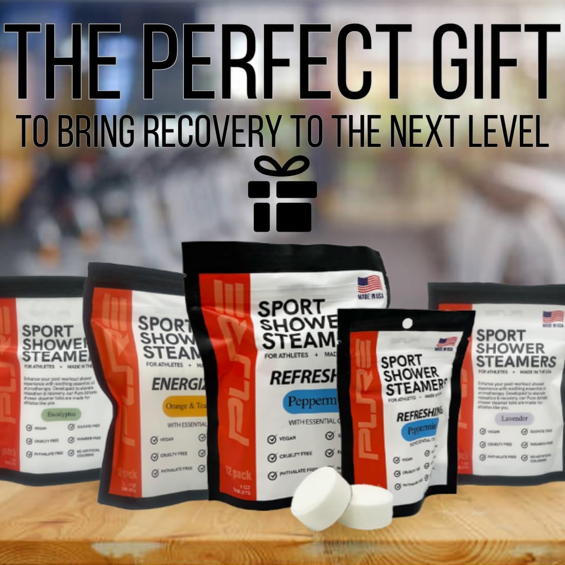 Refreshing Sport Shower Steamers - Peppermint & Eucalyptus Essential Oils | Muscle Recovery & Relaxation, Made in USA