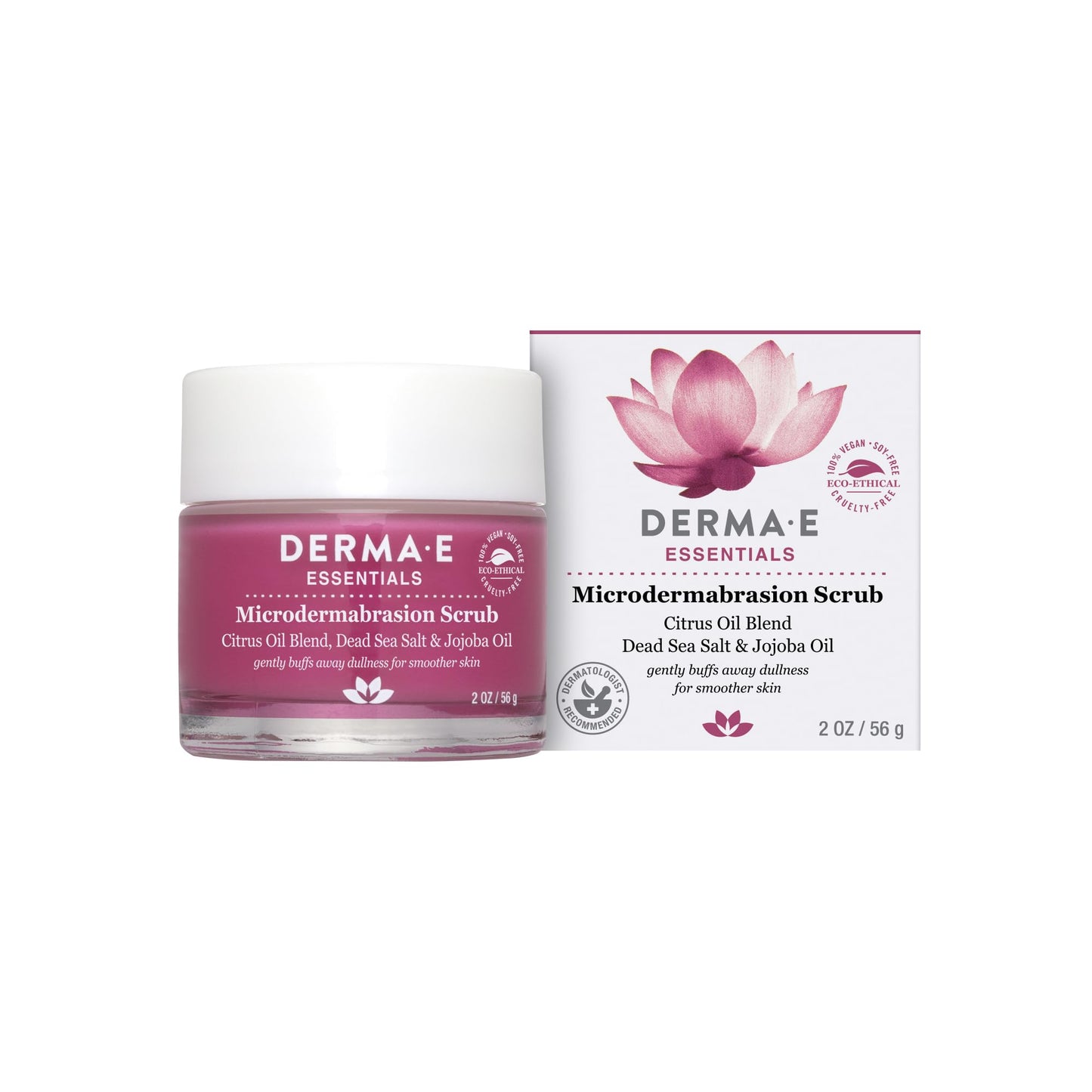 Derma E Scar Gel – Therapeutic Natural Scar Treatment for Face 2 oz + Microdermabrasion Scrub with Dead Sea Salt & Citrus Essential Oils 2oz