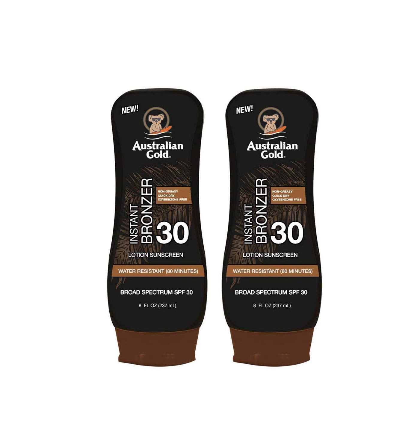 Australian Gold SPF#30 Lotion with Instant Bronzer 8 Ounce (Pack of 2)