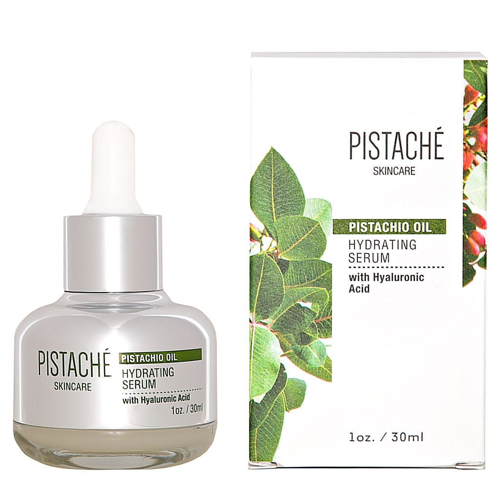 Pistaché Skincare Pistachio Oil Face Serum with Hyaluronic Acid | Hydrating & Brightening Formula with Vitamin E & Antioxidant Protection, 1.0 oz